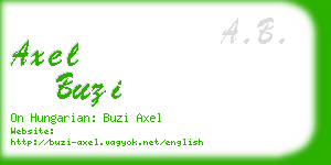 axel buzi business card